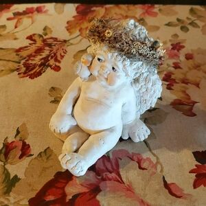 DREAMSICLES Angel / Cherub Figurine - Blue Bird on My Shoulder - Large - VTG